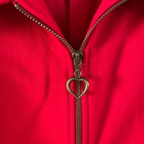 Dumas 100% Wool Red Zip Jacket, Sz Lg Made in USA - Picture 2 of 15